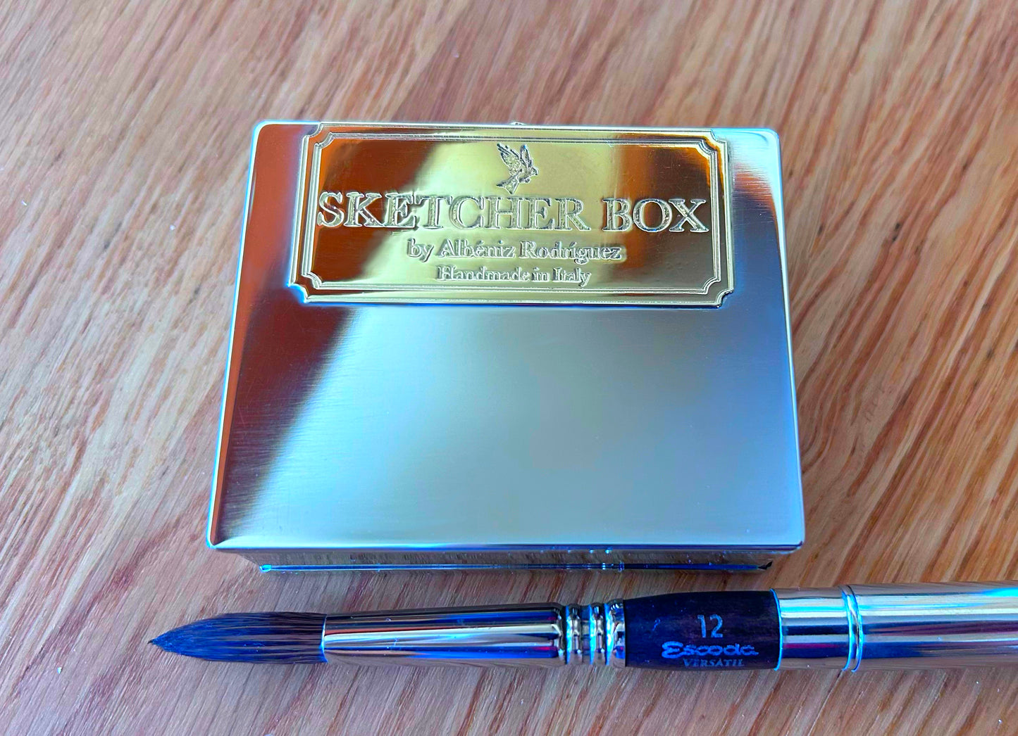 Silver brass sketcher box