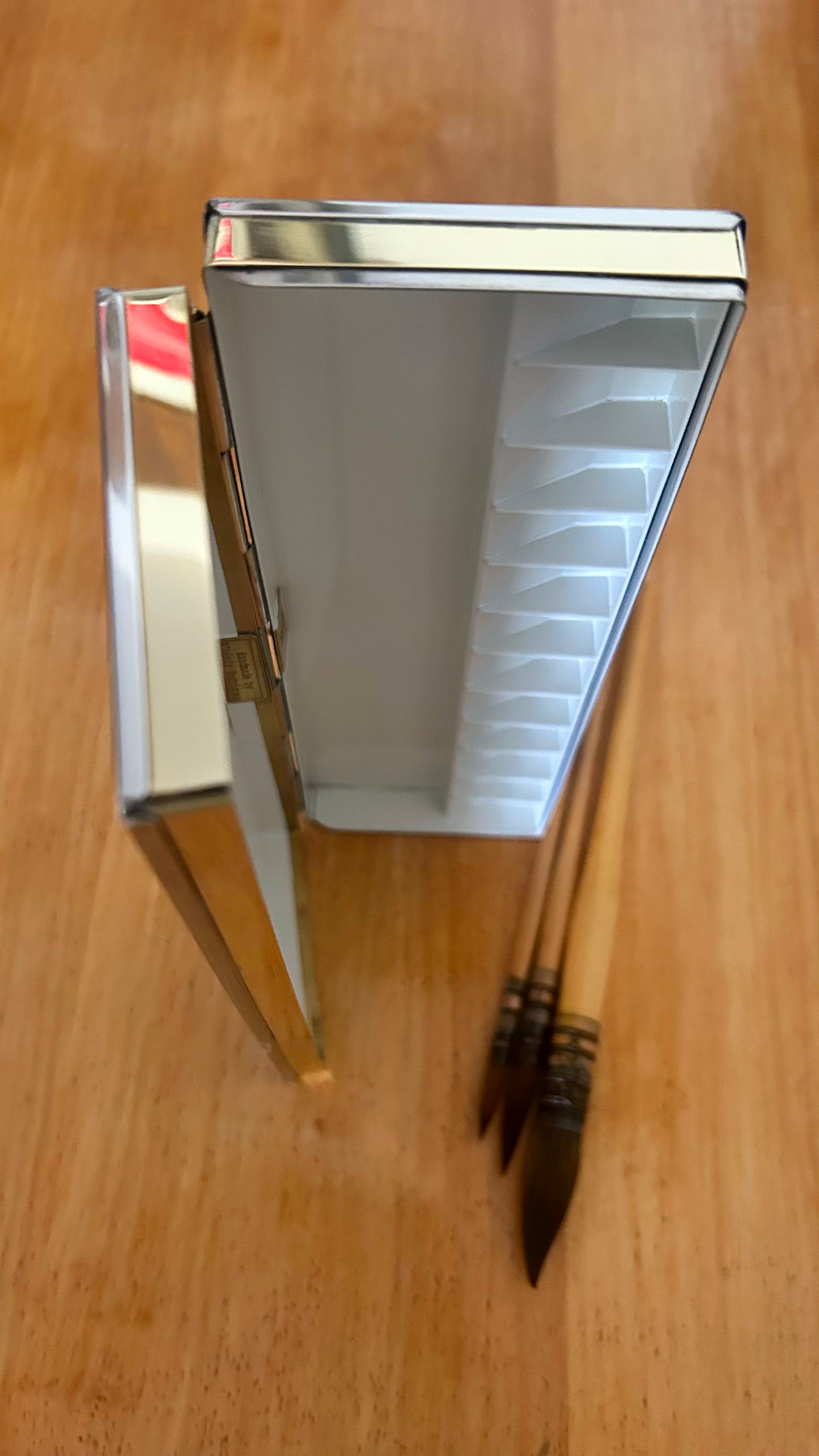 Silver brass paint box