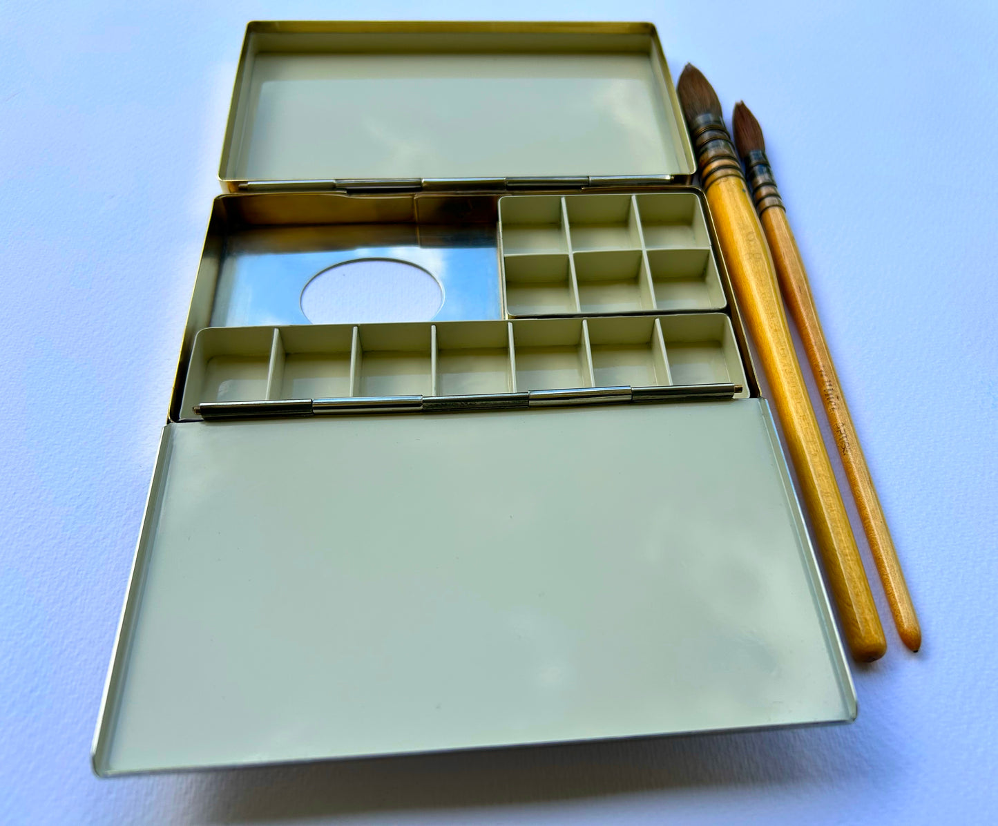 Silver Brass Paint Box