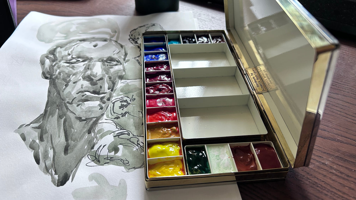 Used large studio palette