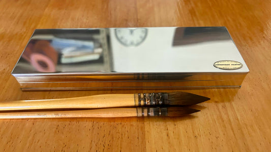 Silver brass paint box