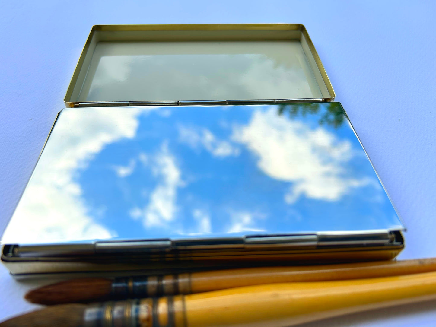 Silver Brass Paint Box